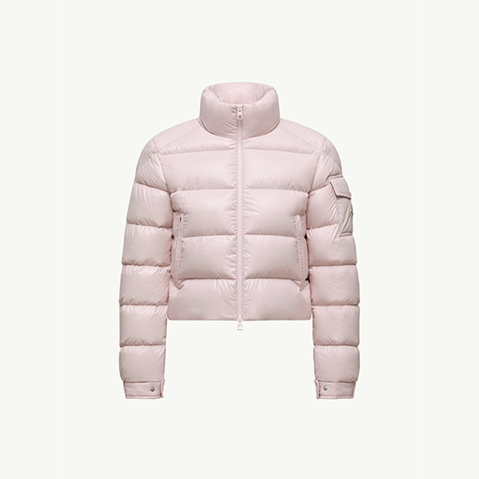 moncler petra stand collar cropped down jacket